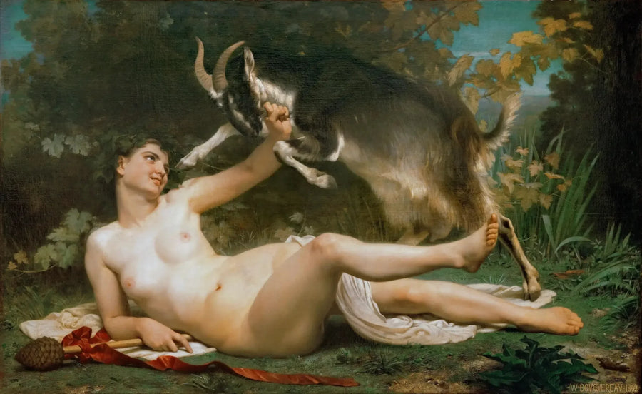Une bacchante - Bouguereau image 1 copie peinte à la main à l’huile