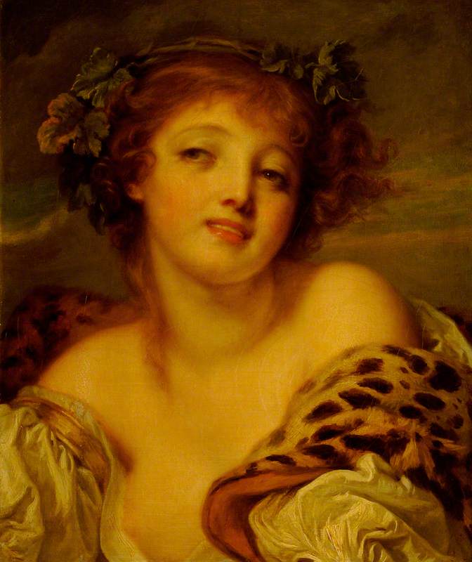 Une bacchante - Jean-Baptiste Greuze image 1 reproduction d’œuvre d’art à l’huile