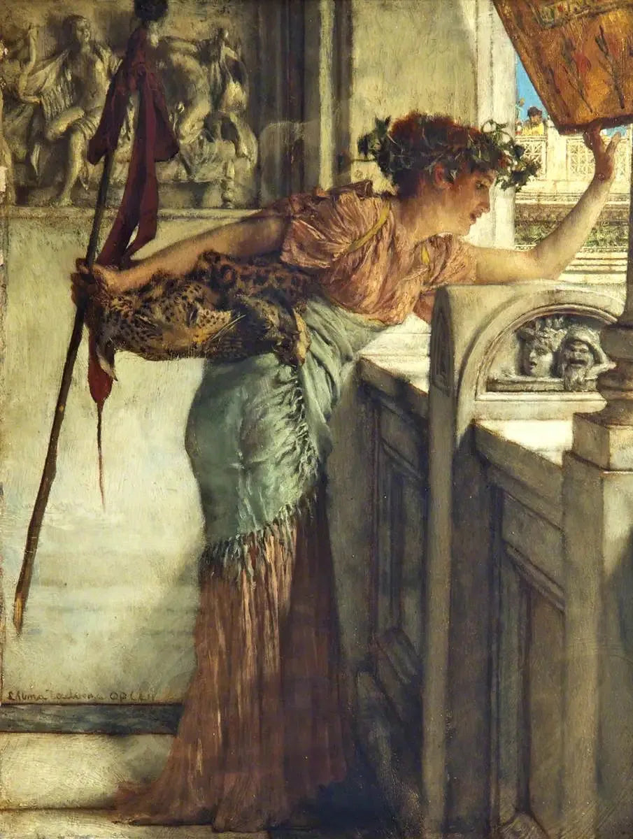 Une bacchante - Lawrence Alma-Tadema image 1 tableau peint à l’huile sur toile