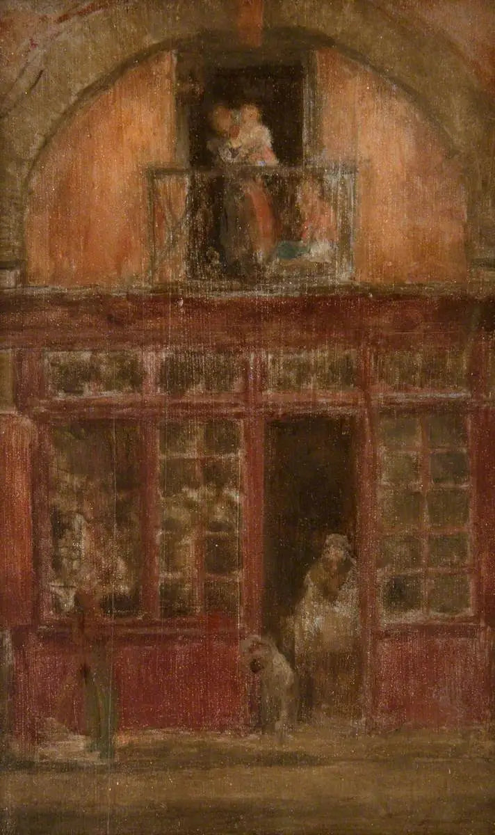 Une boutique avec balcon - James Abbott McNeill Whistler image 1 tableau peint à l’huile sur toile