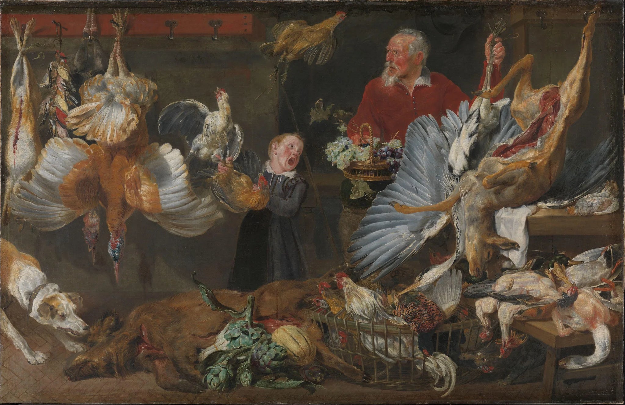 Une boutique de jeux - Frans Snyders image 1 reproduction de peinture à l’huile