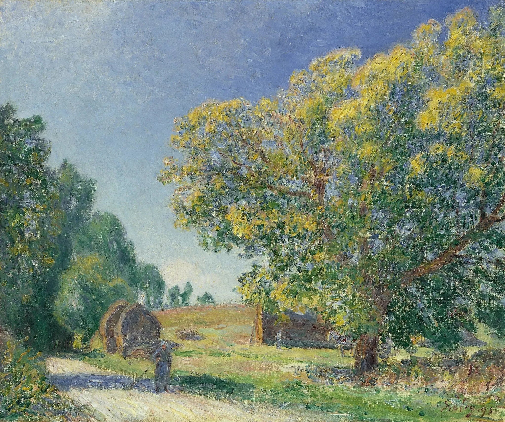 Une clairière forestière - Alfred Sisley image 1 reproduction artisanale de tableau