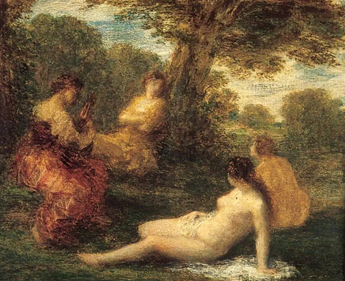 Une conservation décontractée (La causerie) - Henri Fantin-Latour image 1 tableau peint à l’huile sur toile