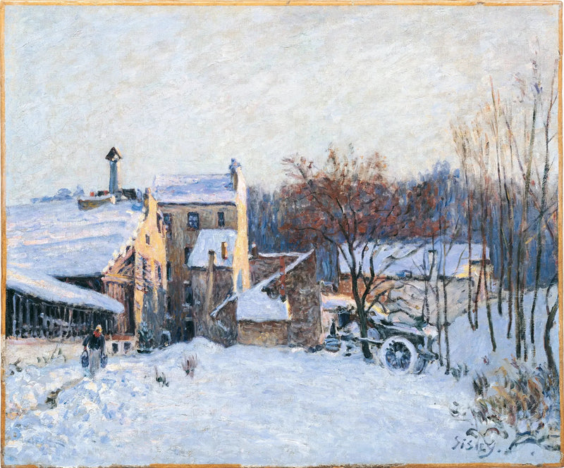 Une cour à Chaville - Alfred Sisley