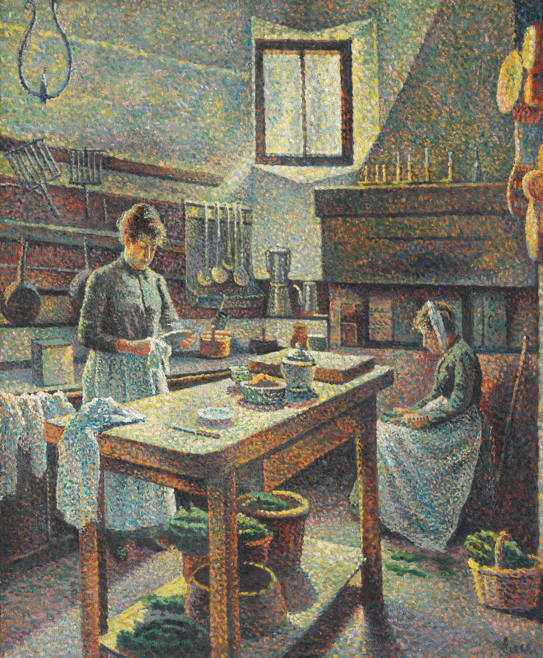 Une Cuisine - Maximilien Luce image 1 reproduction artisanale de tableau