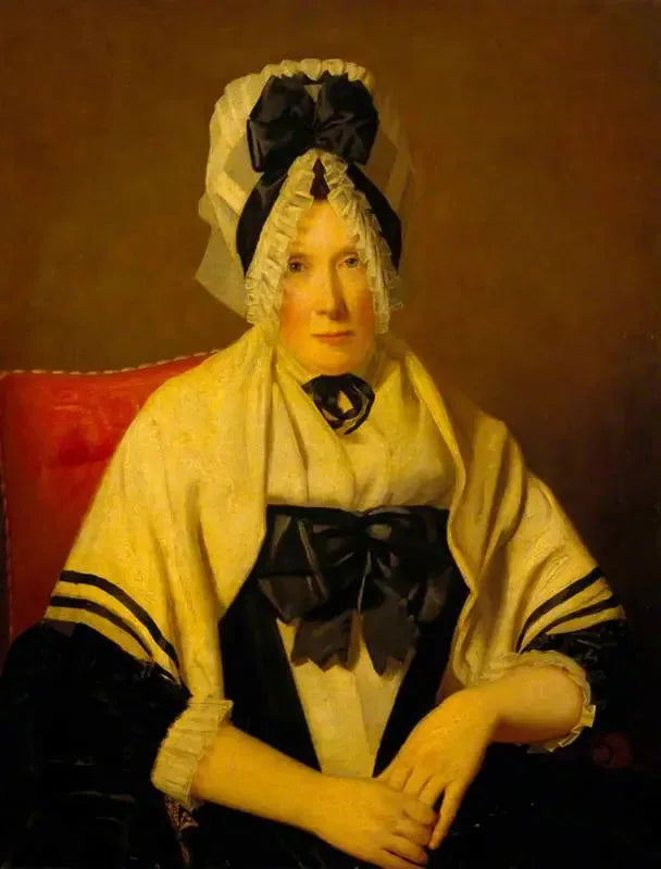 Une dame au bonnet de dentelle (peut-être Ann Edgar, Lady Raeburn) - Henry Raeburn image 1 reproduction de peinture à l’huile
