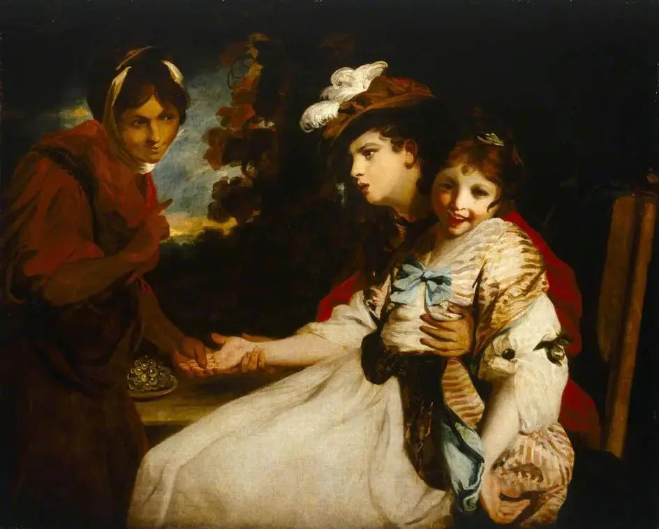 Une diseuse de bonne aventure - Joshua Reynolds image 1 reproduction artisanale de tableau