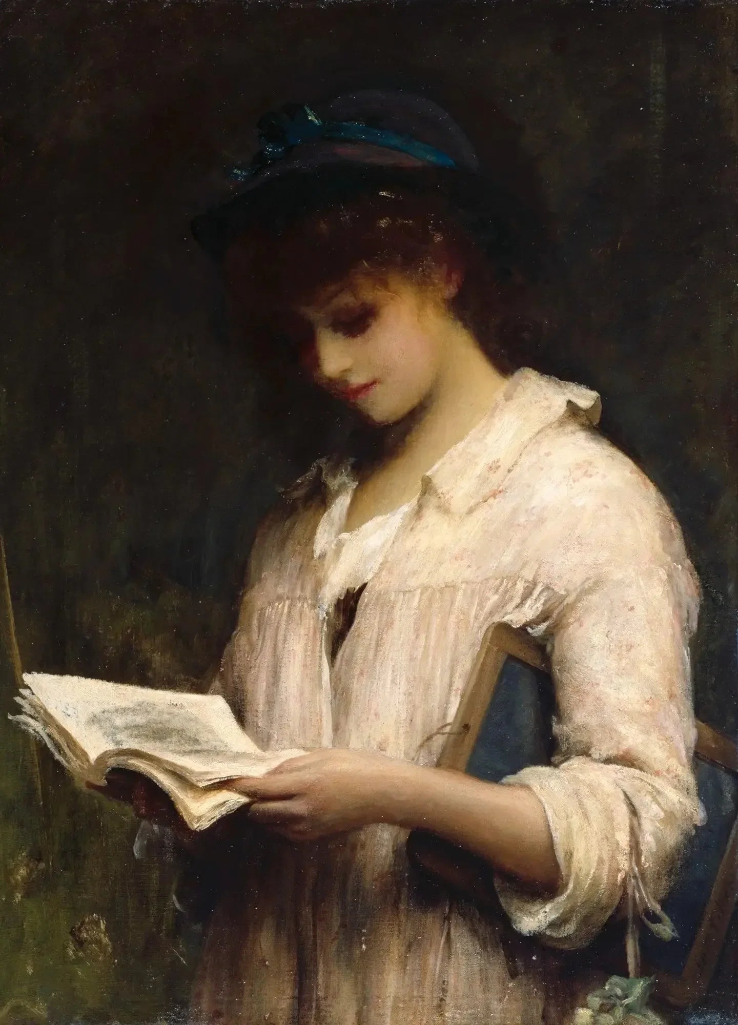 Une écolière - Luke Fildes image 1 reproduction de peinture à l’huile