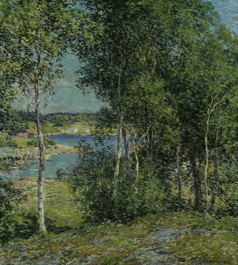 Une famille de bouleaux - Willard Metcalf