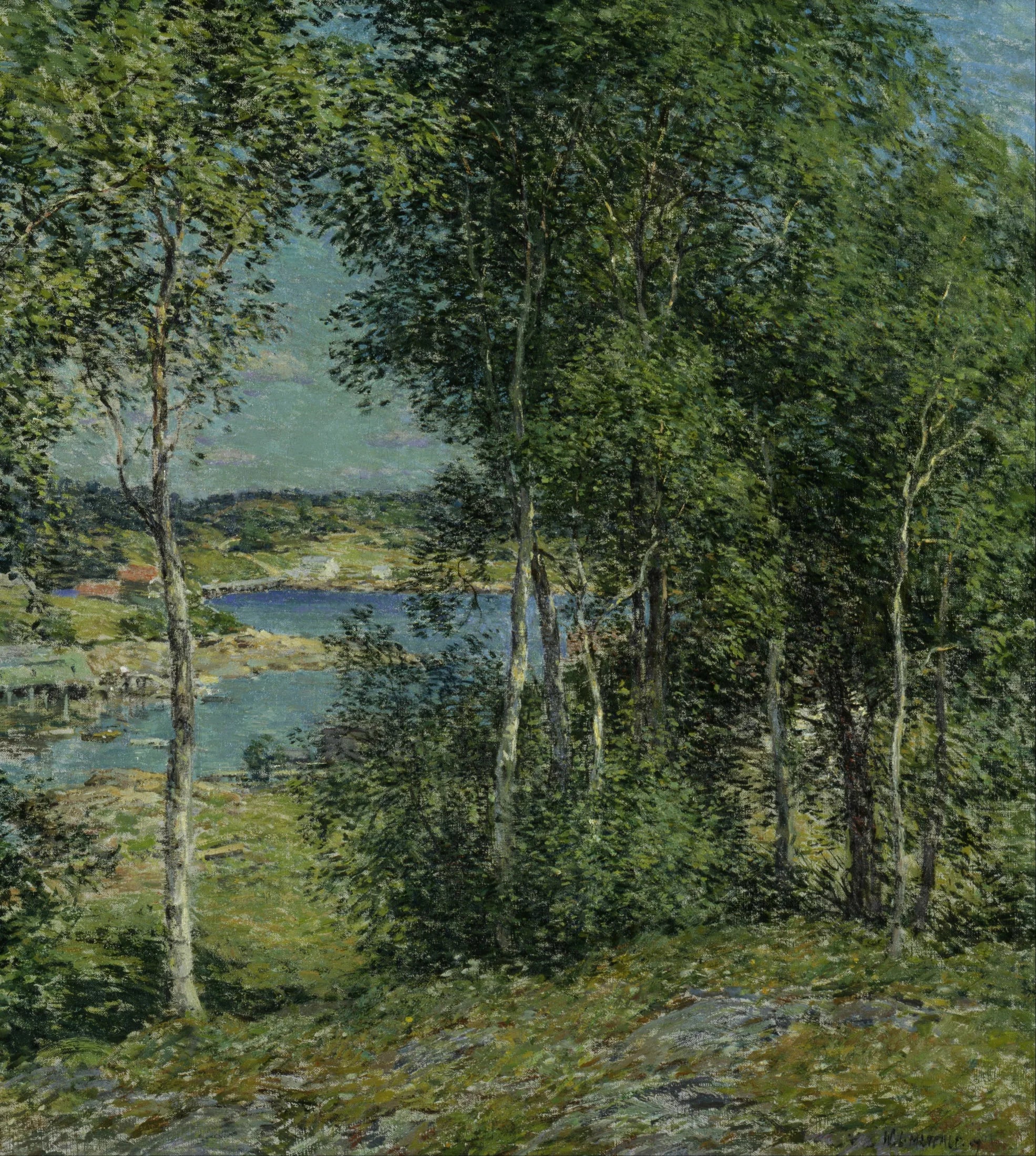 Une famille de bouleaux - Willard Metcalf image 1 reproduction réalisée par Alpha Reproduction
