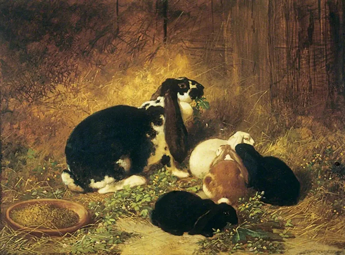 Une famille heureuse - John Frederick Herring, Sr. image 1 reproduction artisanale de tableau