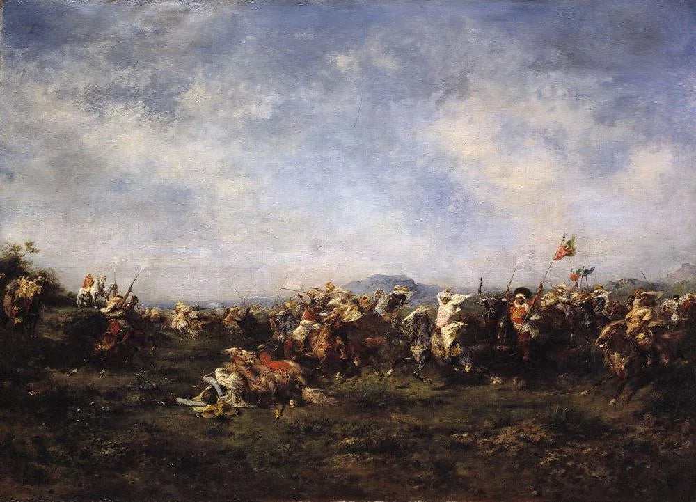 Une fantaisie. Algérie - Eugène Fromentin image 1 copie peinte à la main à l’huile