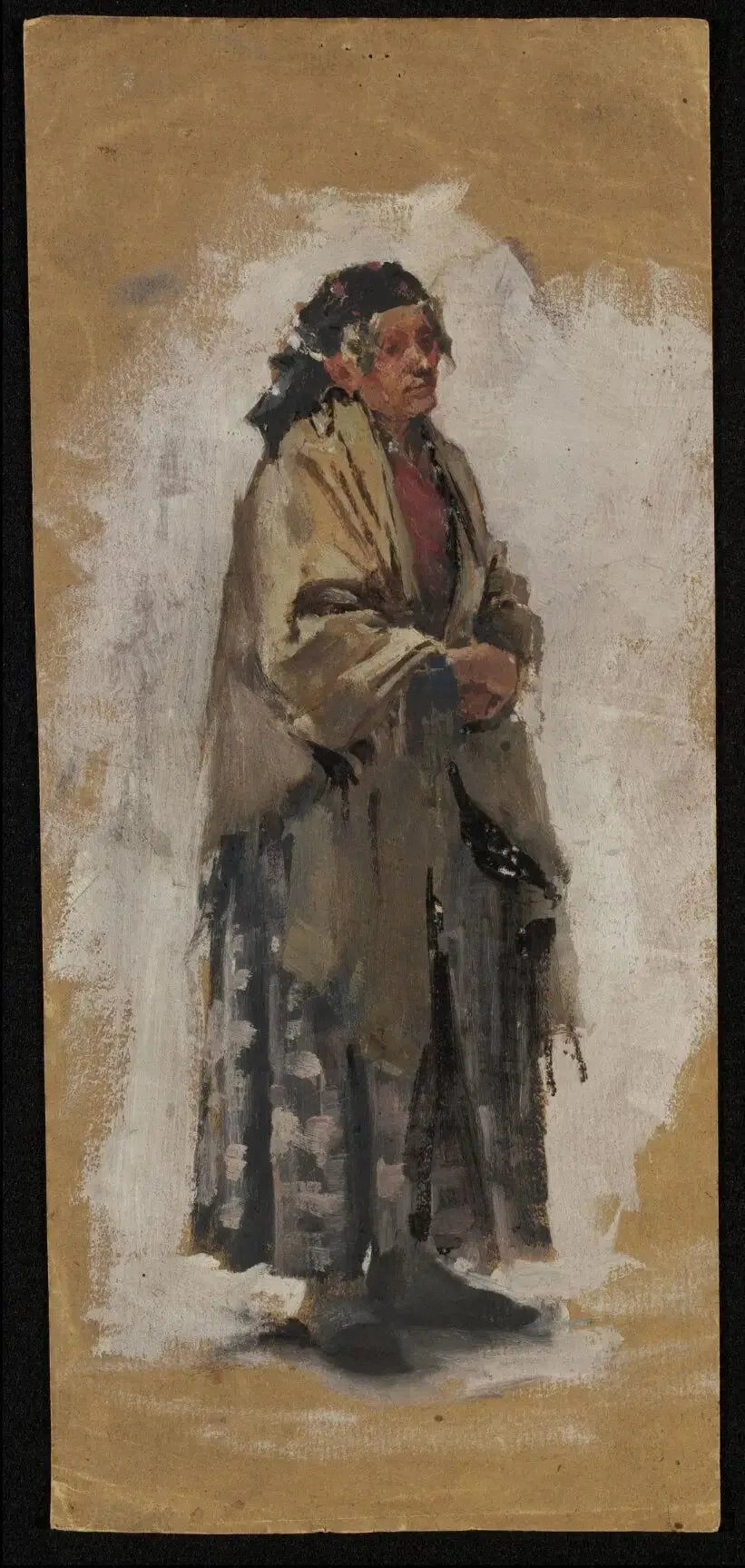Une femme âgée - Luke Fildes image 1 reproduction de peinture à l’huile