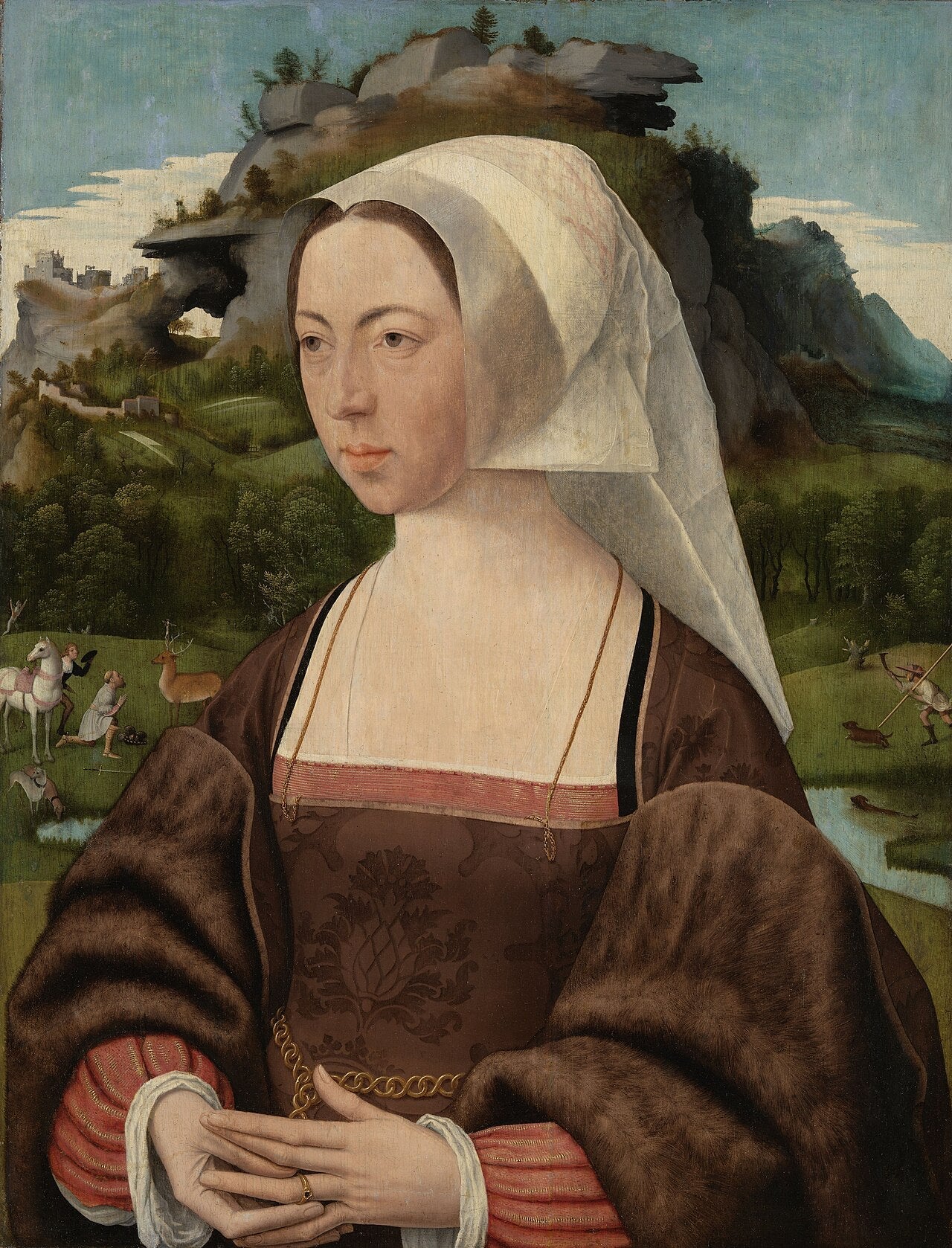 Une femme - Jan Mostaert image 1 reproduction artisanale de tableau