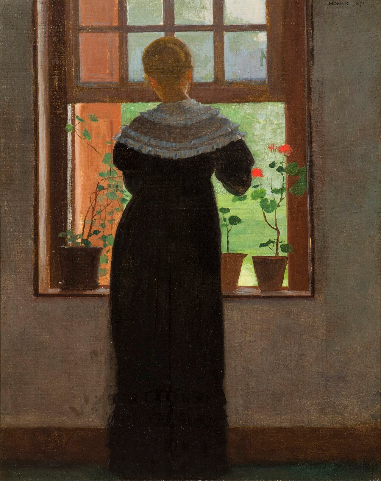 Une fenêtre ouverte - Winslow Homer image 1 reproduction de peinture à l’huile