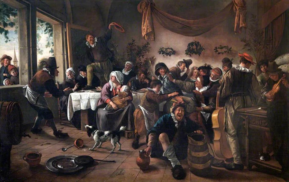Une fête de mariage - Jan Steen image 1 reproduction artisanale de tableau