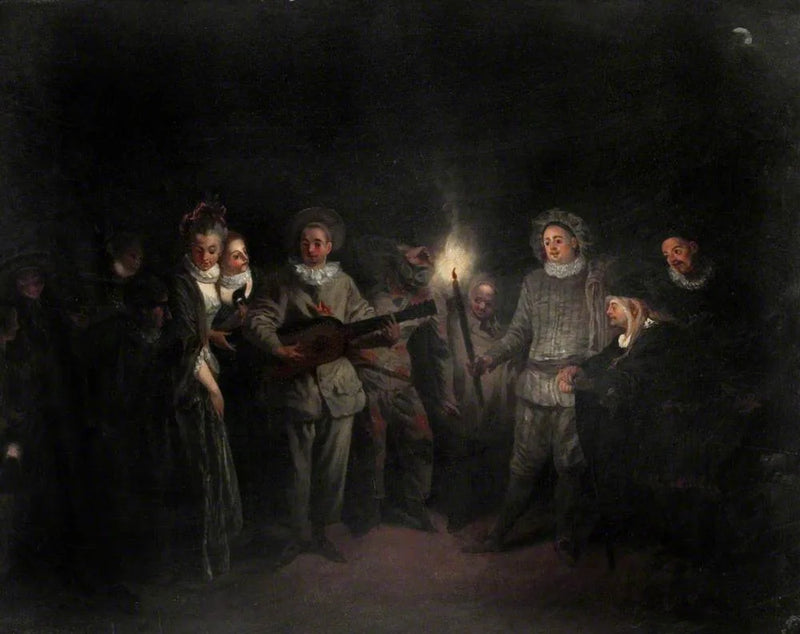 Une fête musicale (L'amour au théâtre italien) - Antoine Watteau