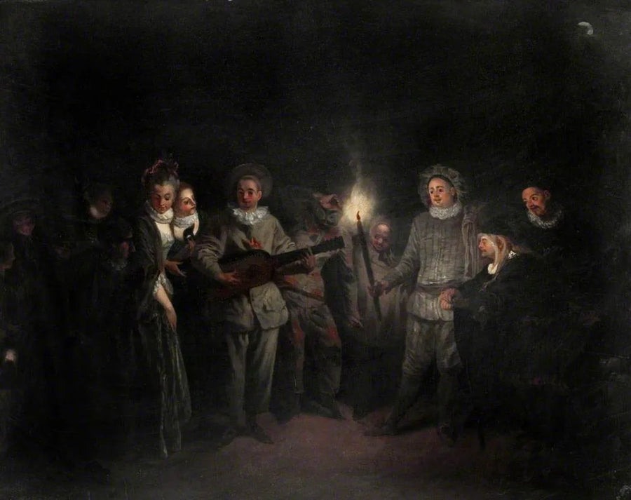 Une fête musicale (L'amour au théâtre italien) - Antoine Watteau