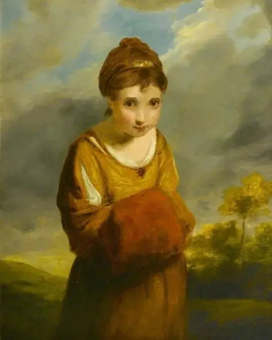 Une fille aux fraises - Joshua Reynolds image 1 reproduction d’œuvre d’art à l’huile