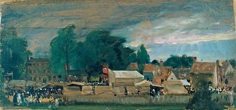 Une foire de village (probablement à East Bergholt) - John Constable image 1 reproduction artisanale de tableau