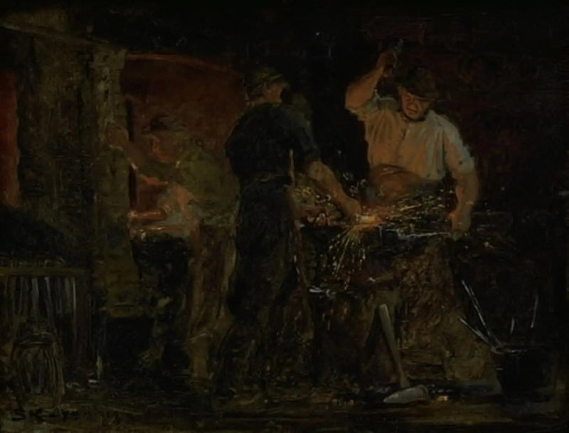 Une forge à Hornbæk - Peder Severin Krøyer