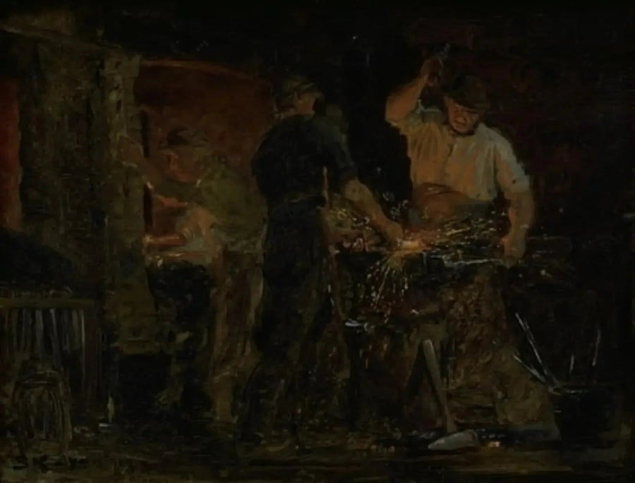 Une forge à Hornbæk - Peder Severin Krøyer