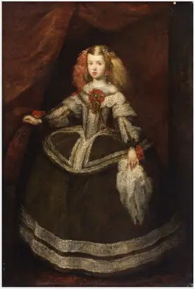Une infante espagnole en costume du XVIIe siècle - Diego Velázquez image 1 tableau peint à l’huile sur toile