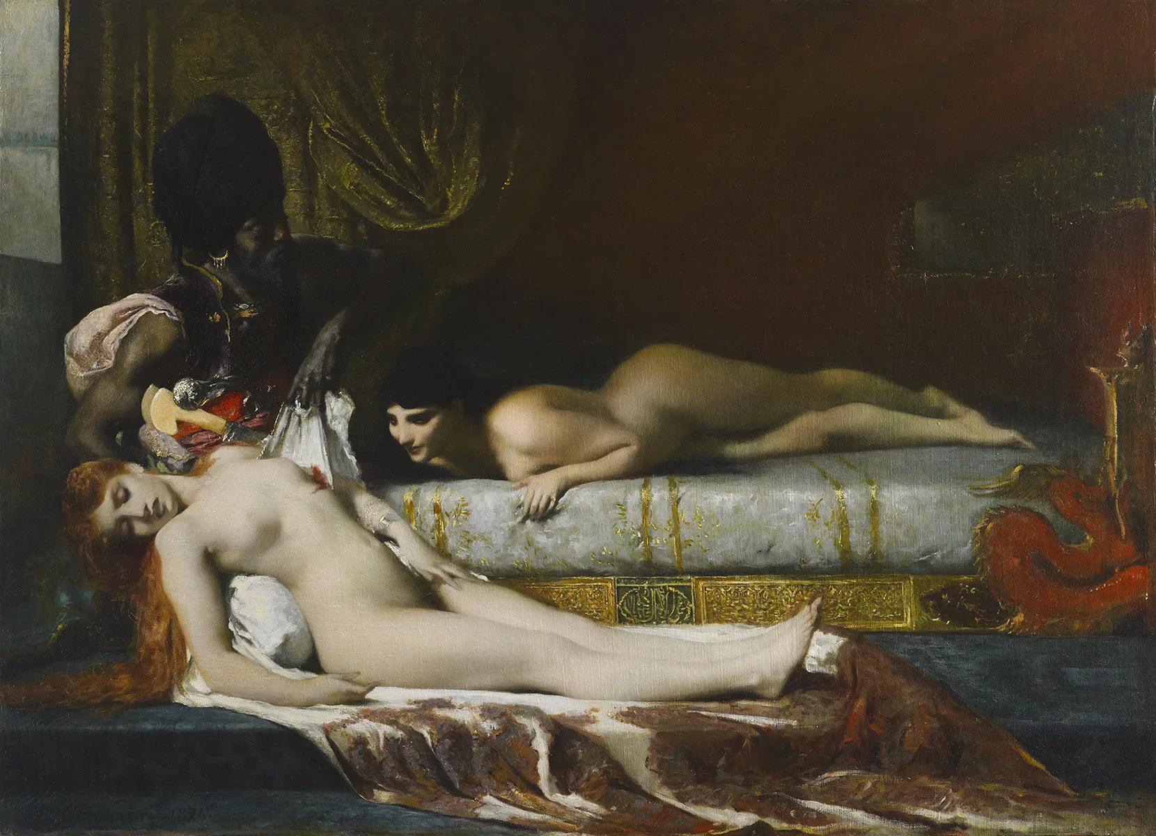 Une Jalousie au sérail - Fernand Cormon image 1 tableau peint à l’huile sur toile