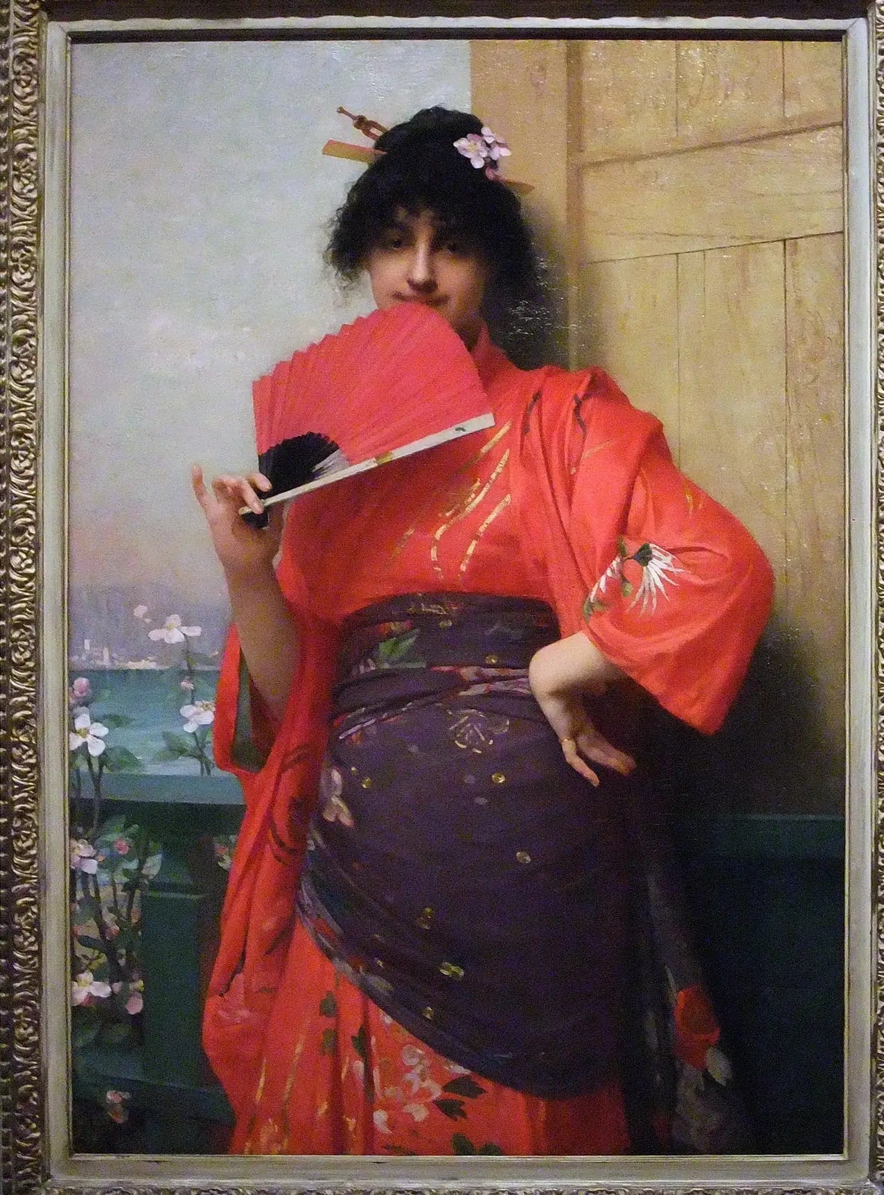 Une Japonaise - Jules Lefebvre image 1 reproduction artisanale de tableau