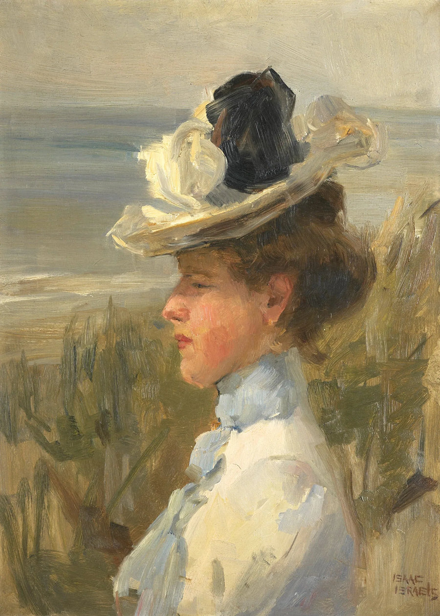Une jeune femme contemplant la mer - Isaac Israëls