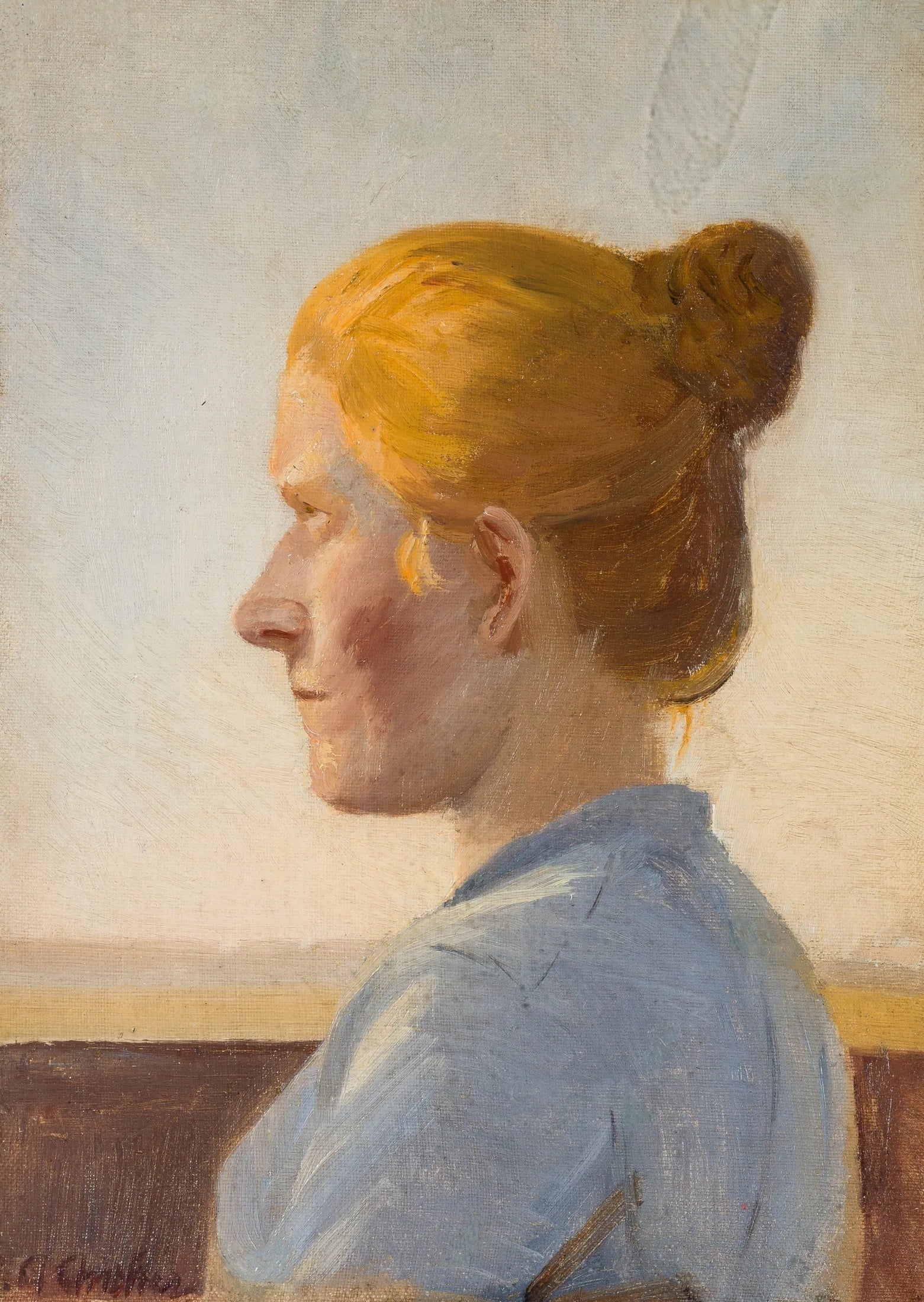 Une jeune femme de Skagen - Anna Ancher image 1 copie peinte à la main à l’huile
