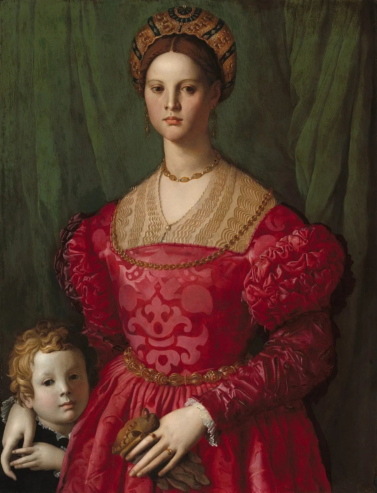 Une jeune femme et son petit garçon - Bronzino image 1 copie peinte à la main à l’huile
