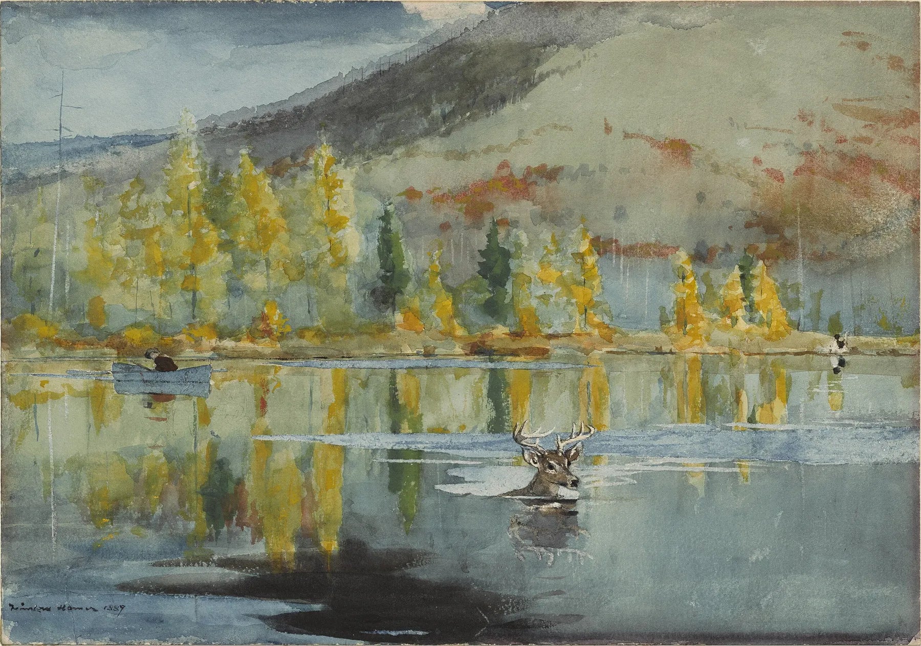 Une journée d'octobre - Winslow Homer image 1 reproduction artisanale de tableau