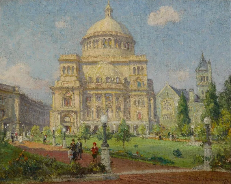 Une journée de printemps à Boston - Colin Campbell Cooper image 1 reproduction artisanale de tableau