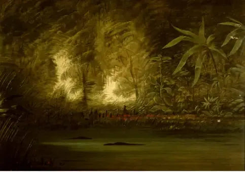 Une lagune du Haut Amazone - George Catlin image 1 reproduction de peinture à l’huile