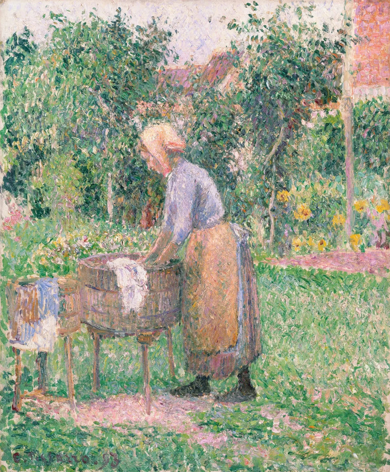 Une lavandière à Éragny - Camille Pissarro