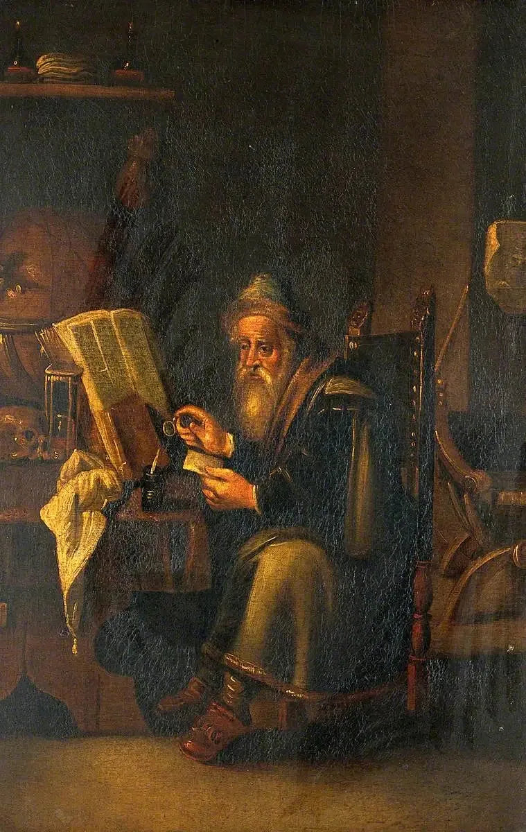 Une lecture philosophique - David Teniers le Jeune image 1 reproduction d’œuvre d’art à l’huile