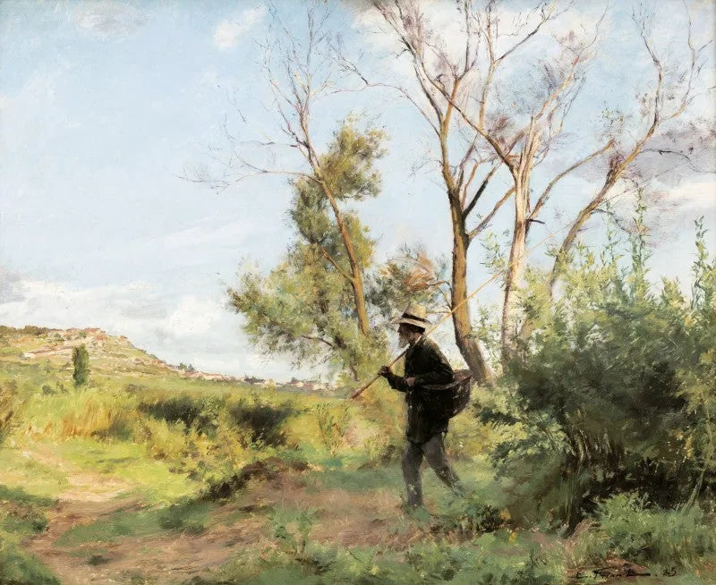 Une lisière de bois - Émile Friant image 1 copie de tableau peinte à la main