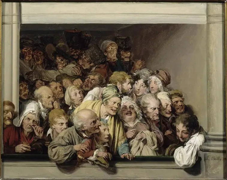 Une loge, un jour de spectacle gratuit - Louis-Léopold Boilly image 1 copie peinte à la main à l’huile