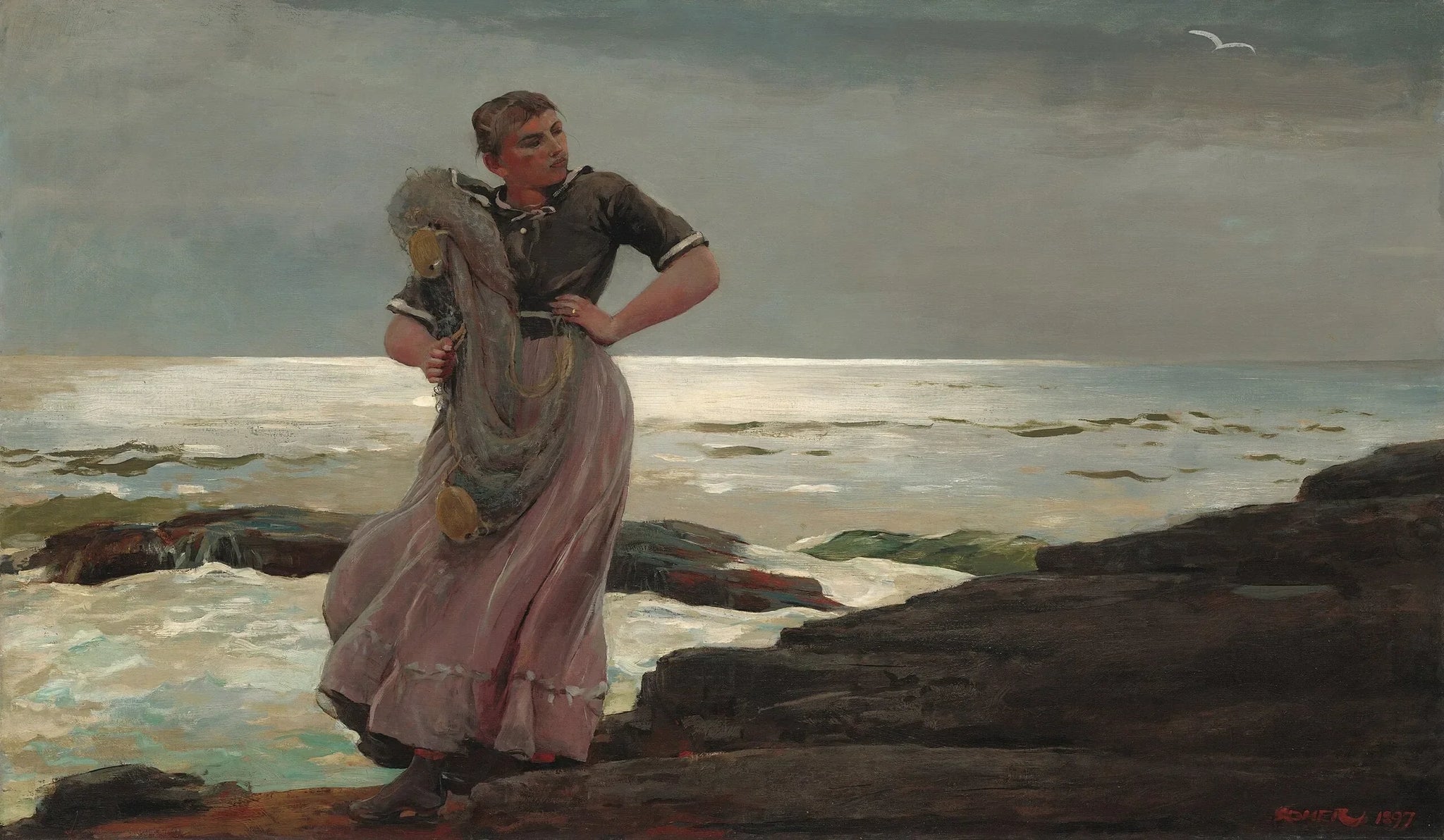 Une lumière sur la mer - Winslow Homer image 1 reproduction réalisée par Alpha Reproduction