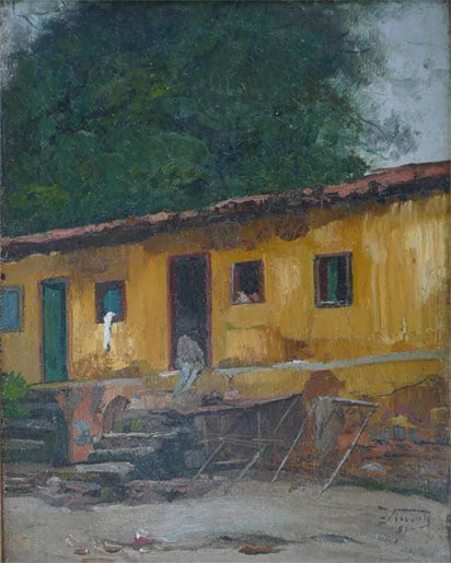 Une maison brésilienne - Eliseu Visconti image 1 copie peinte à la main à l’huile