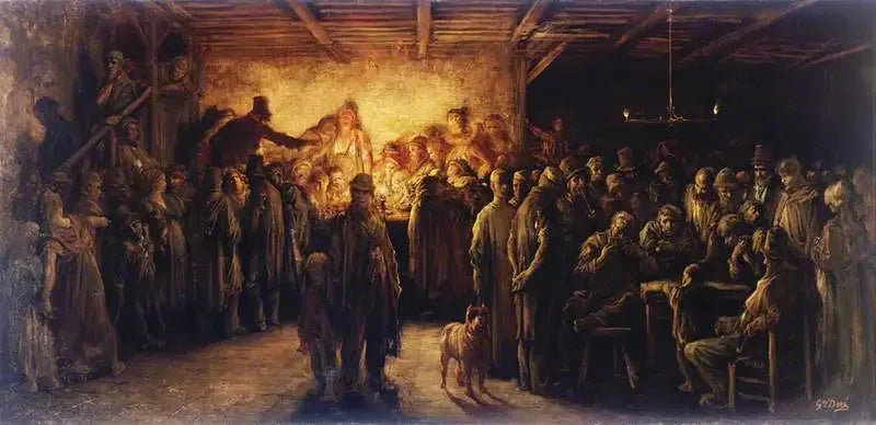 Une maison de pauvres - Gustave Doré image 1 reproduction de peinture à l’huile