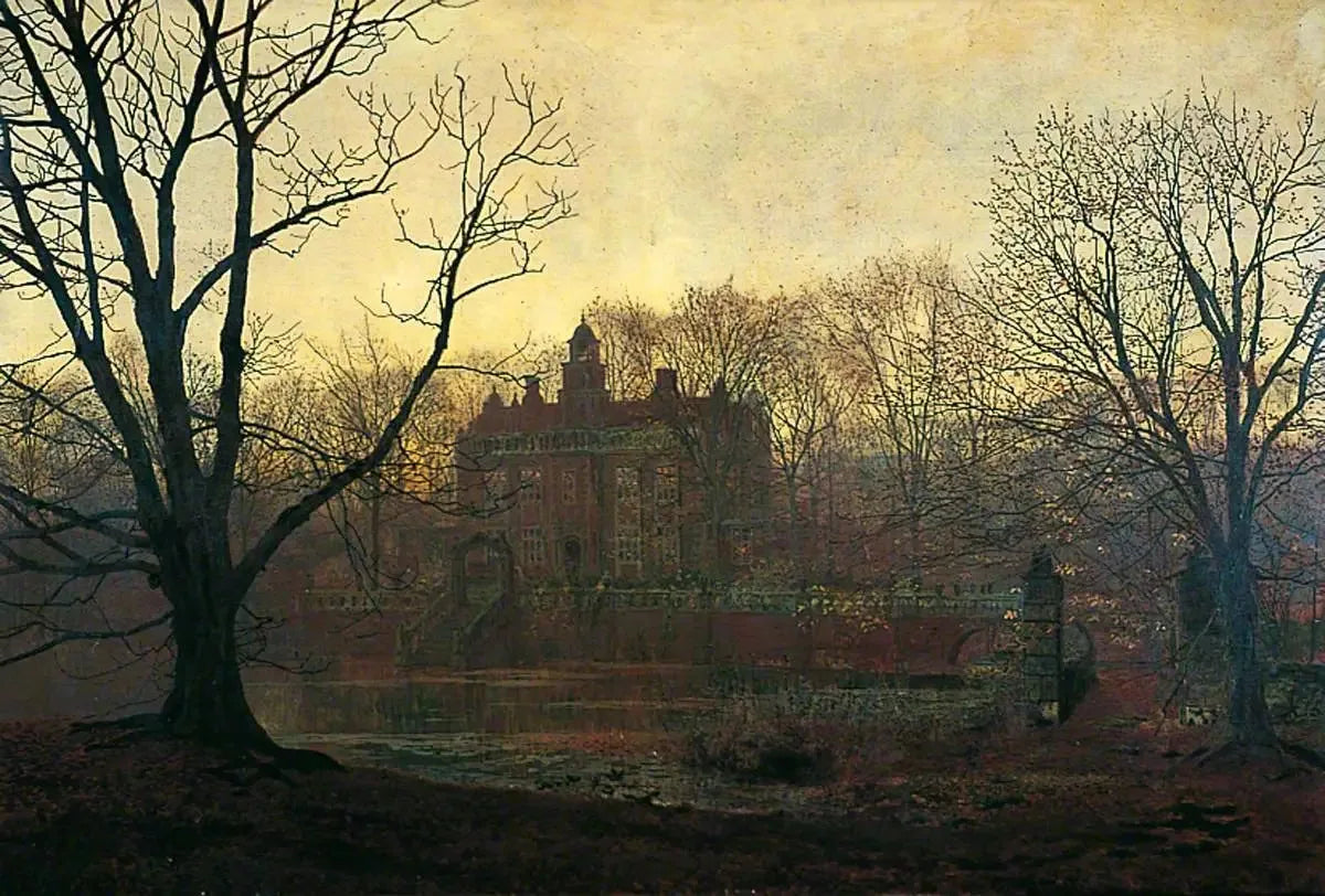 Une maison du Yorkshire - John Atkinson Grimshaw image 1 reproduction artisanale de tableau