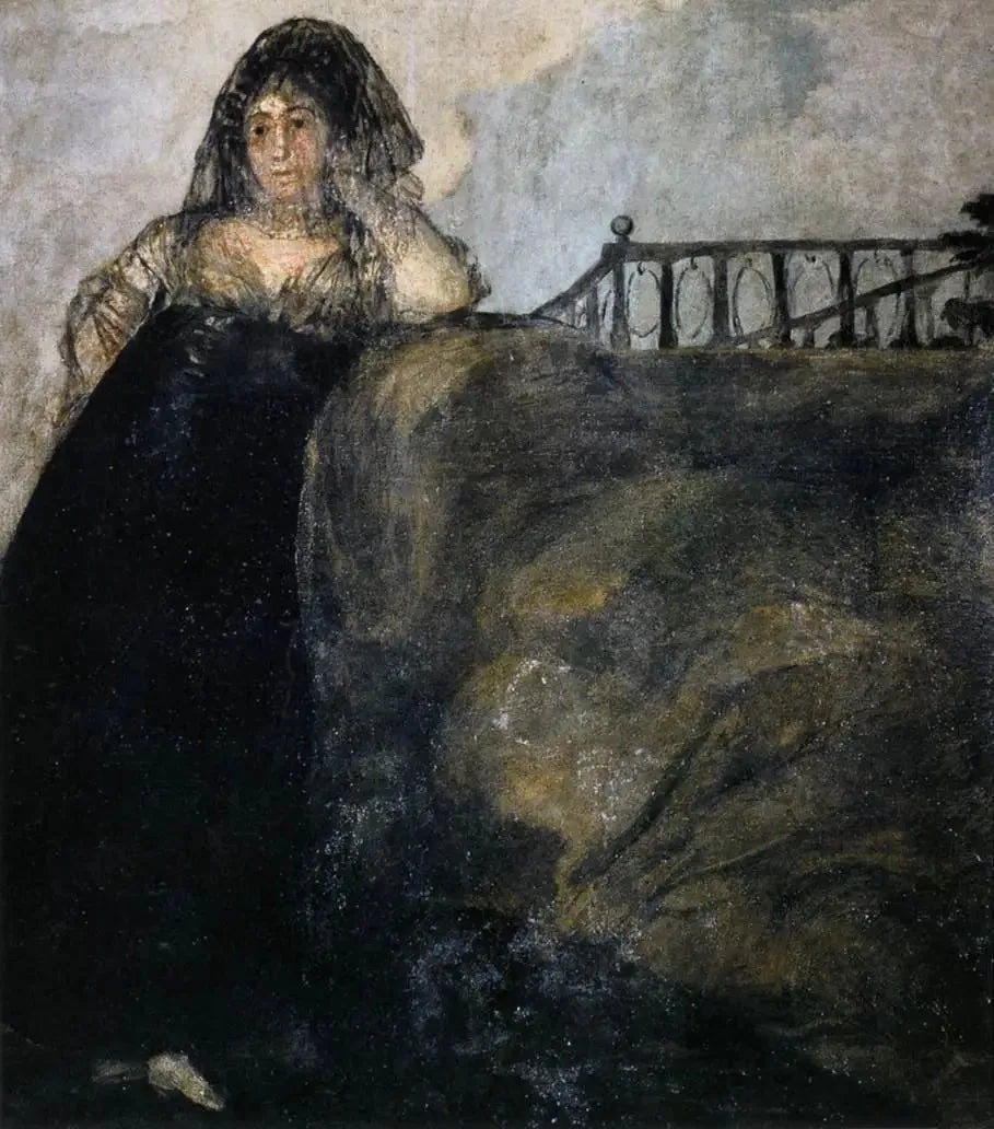 Une manola : Léocadie Zorrilla - Francisco de Goya image 1 copie de tableau peinte à la main