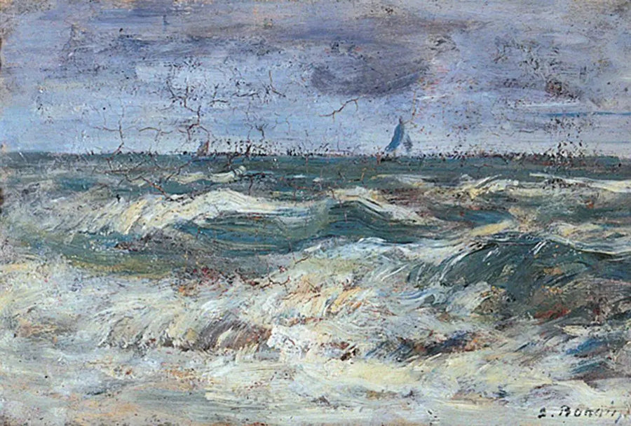 Une mer agitée - Eugène Boudin