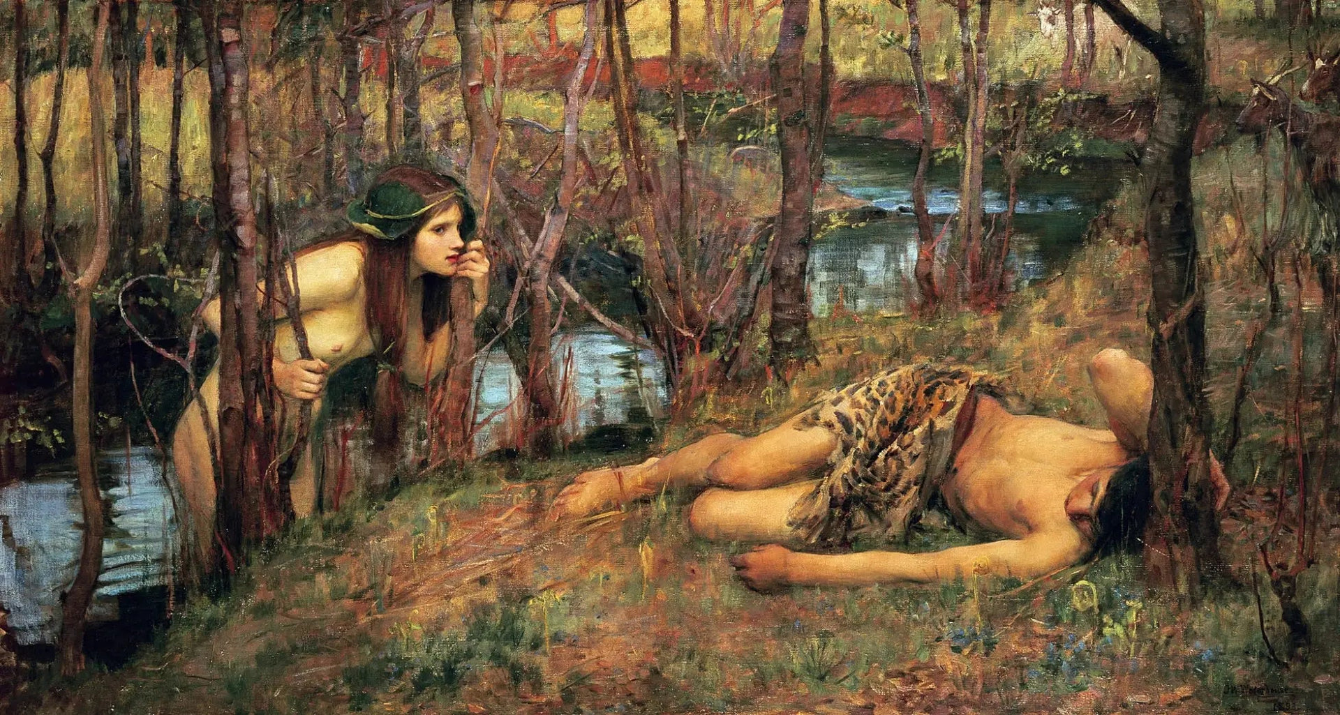 Une Naïade - John William Waterhouse image 1 copie de tableau peinte à la main