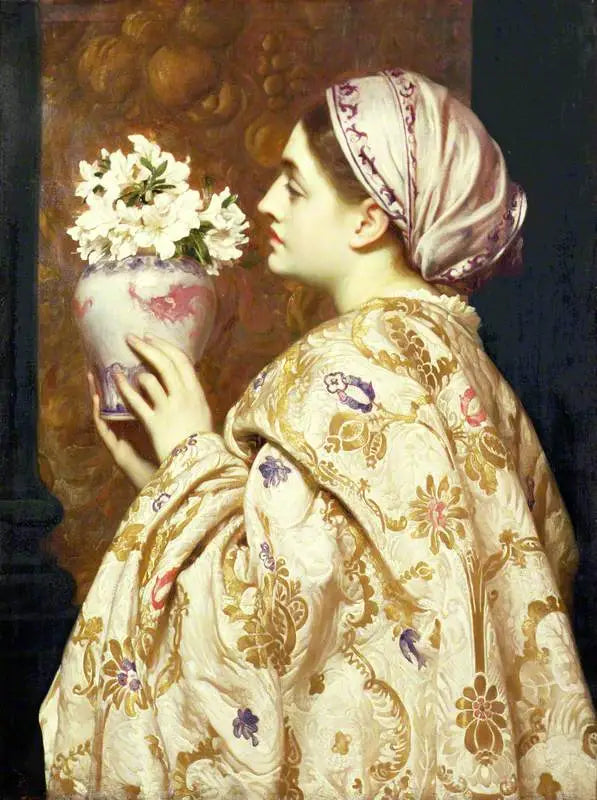 Une noble dame de Venise - Frederic Leighton image 1 copie peinte à la main à l’huile