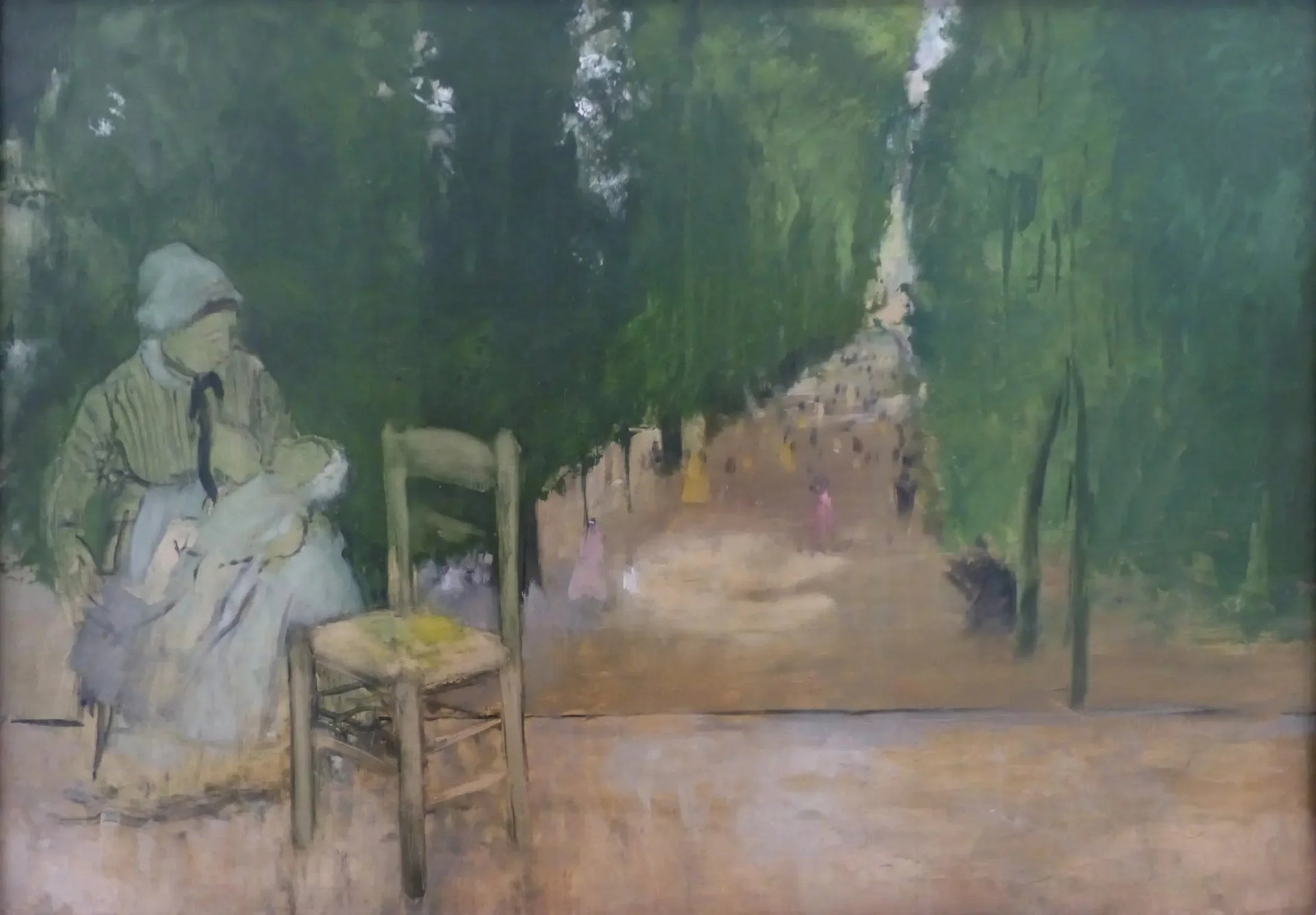 Une nourrice au jardin du Luxembourg - Edgar Degas image 1 tableau peint à l’huile sur toile