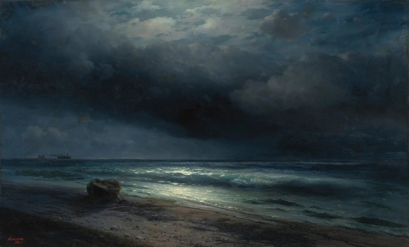 Une nuit au clair de lune en mer - Ivan Aïvazovski