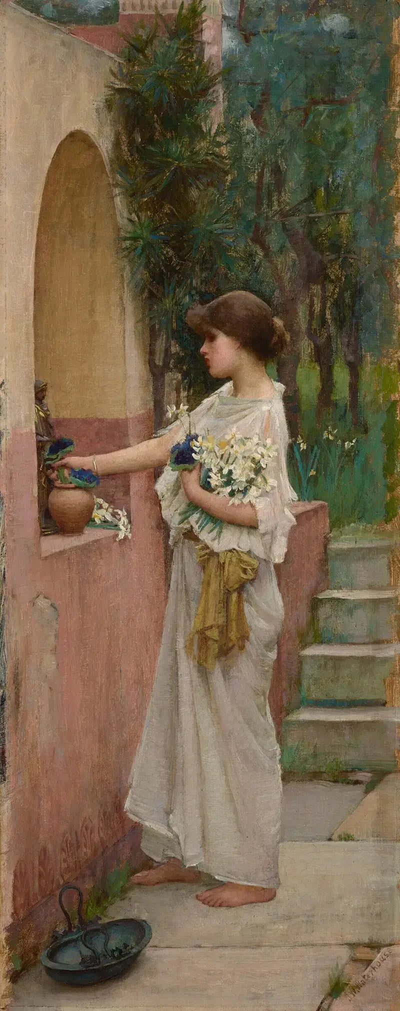 Une offrande romaine - John William Waterhouse image 1 tableau peint à l’huile sur toile